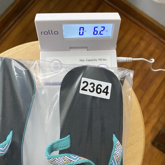 Teva Sandals Womens Size 9 Black Blue Webbing Slip On Slide Lightweight Comfort - Picture 5 of 5